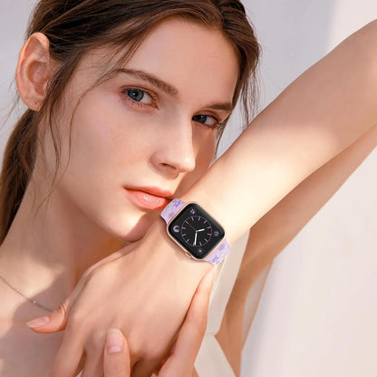 Engraved Silicone Strap for Apple Watch – Compatible with 38mm, 40mm, 41mm, 42mm, 44mm, 45mm, 49mm Models & iWatch Series 4-9, SE, Ultra