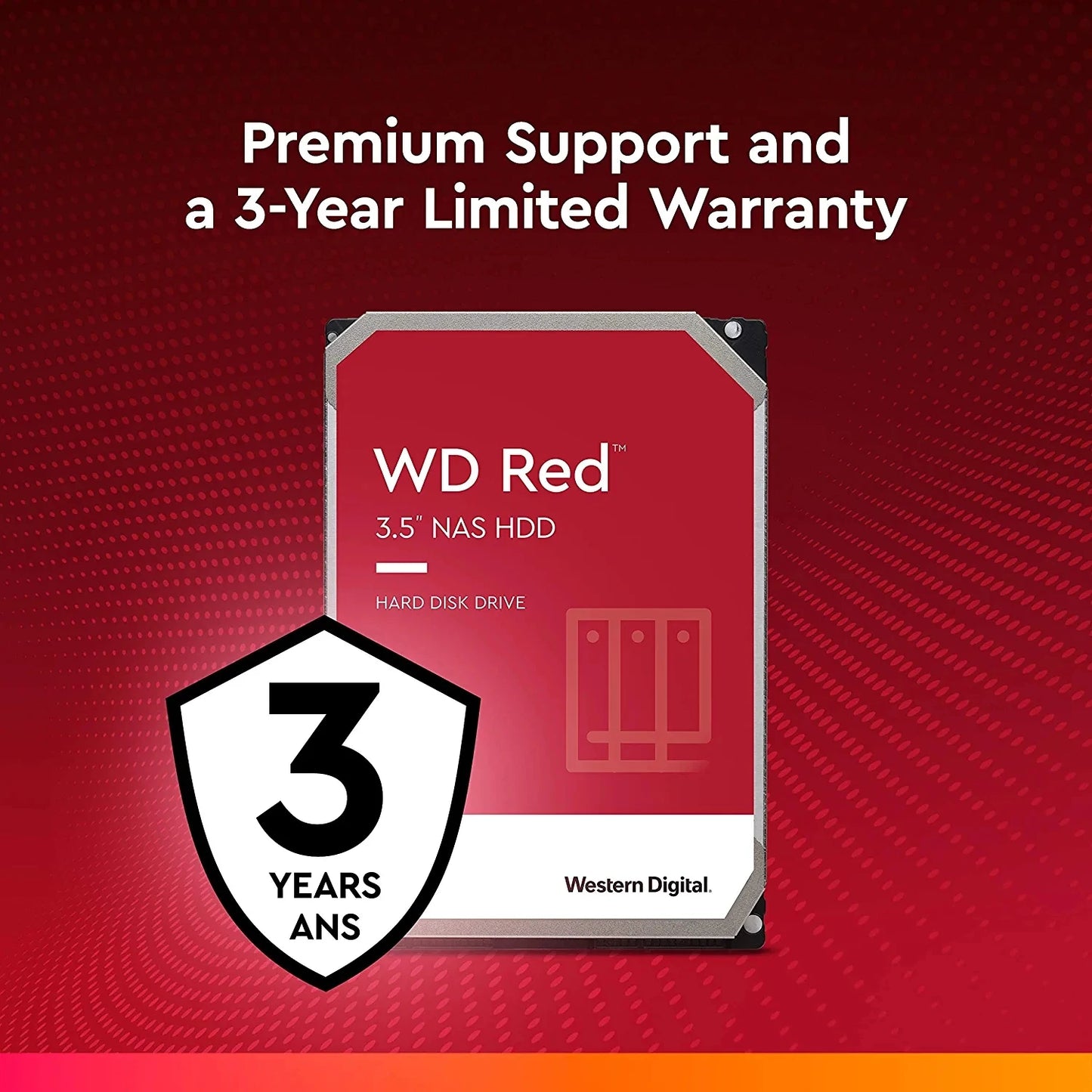 Western Digital WD Red NAS Hard Drive – 4TB, 3TB, 2TB, 6TB 3.5" SATA 6Gb/s with 64MB Cache for Desktop