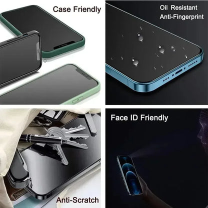 Privacy Screen Protector for iPhone - Anti-Spy Tempered Glass for iPhone 6 7 8 X XS XR 11 12 13 14 15 16 17 Pro Max Mini Plus