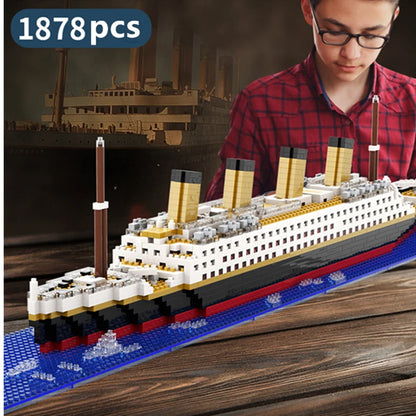 Titanic Building Block Model Kit - Giant Cruise Ship Puzzle Toy for Kids, Boys & Girls, Desktop Display & Birthday Gift