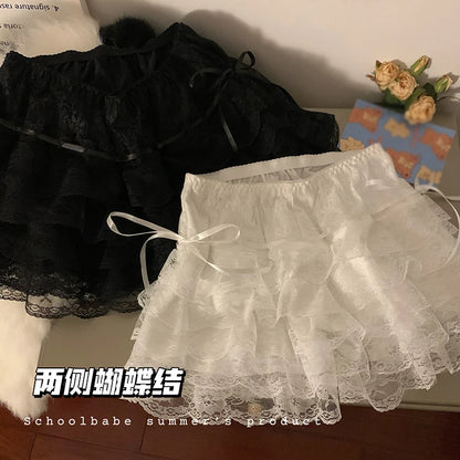 Floral Lace Lolita Safety Shorts: Women's Summer Petticoat Underpants - Fashion Princess Loose Shorts for Girls