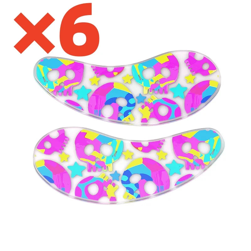 Blackwings Reusable Silicone Cooling Eye Patches – Gel Eye Mask for Dark Circles & Puffy Eyes (6 Pairs)