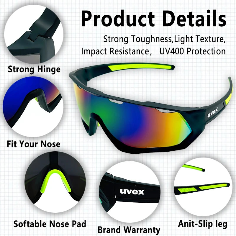 Cycling Sunglasses for Men & Women – UV400 Sports Glasses for MTB & Road Bikes