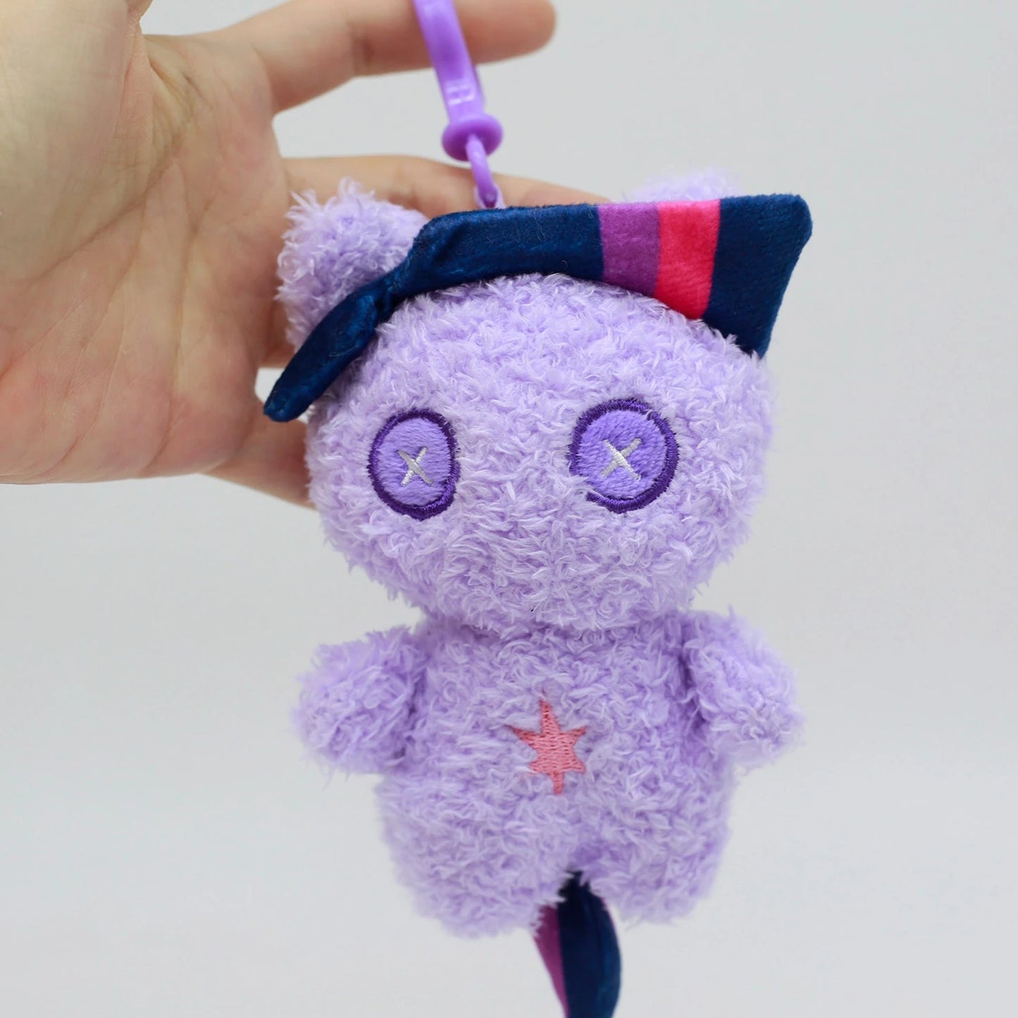 My Little Pony Plush Keychain Pendant - Soft Stuffed Bag Backpack Ornament Gift Featuring Applejack & Pinkie Pie