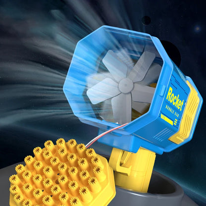 Handheld Fully Automatic Space Light Bubble Machine - Electric Children's Toy, Battery-Free & Bubble Water-Free, 40-Hole Design
