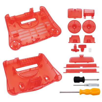 Bitfunx Translucent Replacement Plastic Shell Case for N64 Nintendo 64