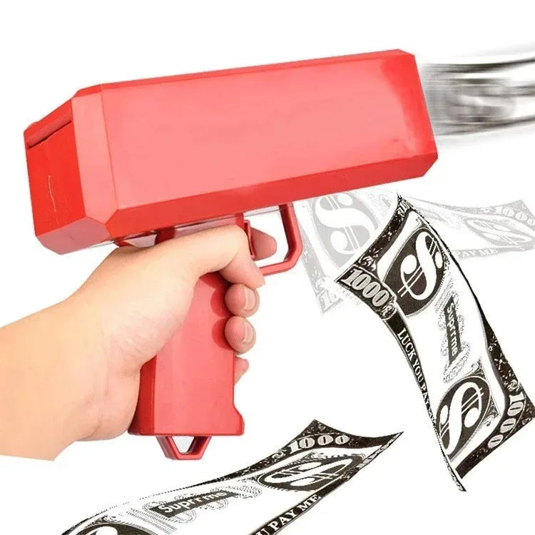 Money Shooting Gun Toy – Funny Party Game Pistol, Paper Banknote Shooter for Kids, Weddings, Birthdays & Party Fun