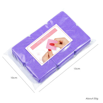 Lint-Free Nail Wipes - 300pcs Cotton Pads for Gel Polish Removal & Nail Cleaning
