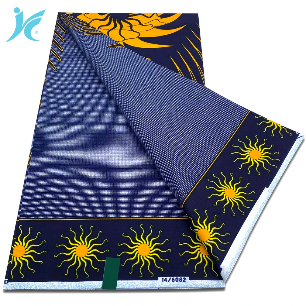 Classic African Wax Fabric - 100% Cotton Soft Ankara Pagne for Women's Dresses
