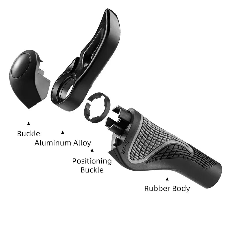ODI New Arrival Mountain Bike Sheep Horn Grips - Shock and Dustproof Rubber Bicycle Handle with Bilateral Locking