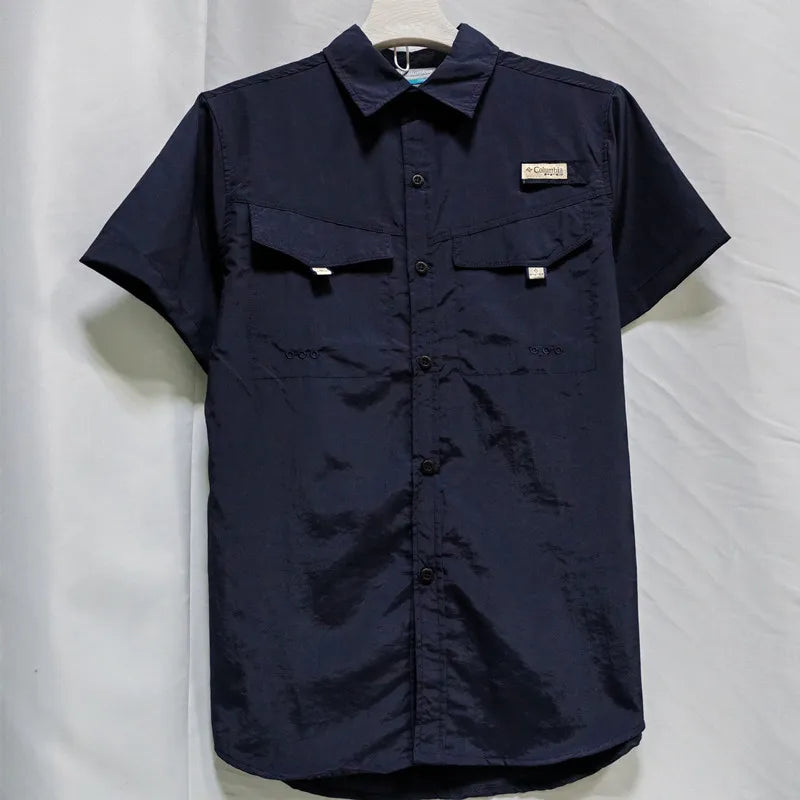 Men’s Short Sleeve Casual Shirt - Stylish Lightweight Fishing & Summer Menswear Top
