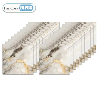 Self Adhesive Tile Wallpaper Stickers - 10/20/40PCS Waterproof 30x30cm Floor Decals for Kitchen, Bathroom & Home Decor