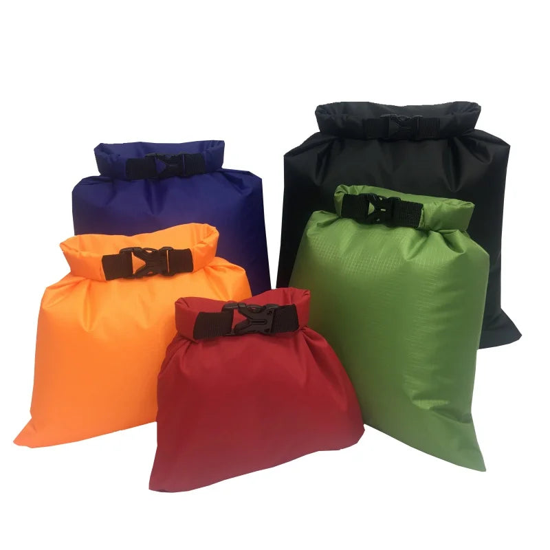 5-Piece Waterproof Dry Bag Set - Outdoor Storage Sacks for Camping, Hiking, Swimming, Rafting & Kayaking