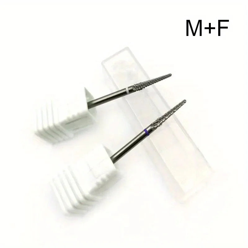 Carbide Cone Nail Drill Bits Set (1/2Pcs) – Electric Cuticle Cleaning & Manicure Grinding Burr Tools for Nail Art Accessories
