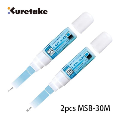 Kuretake Zig 2-Way Glue Pen – Precision Adhesive for Crafts, Scrapbooking & Art (1mm/2mm/4mm/15mm)