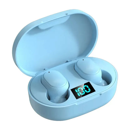 E6S TWS Wireless Bluetooth Earbuds – Waterproof Noise Cancelling Headset with LED Display & Mic