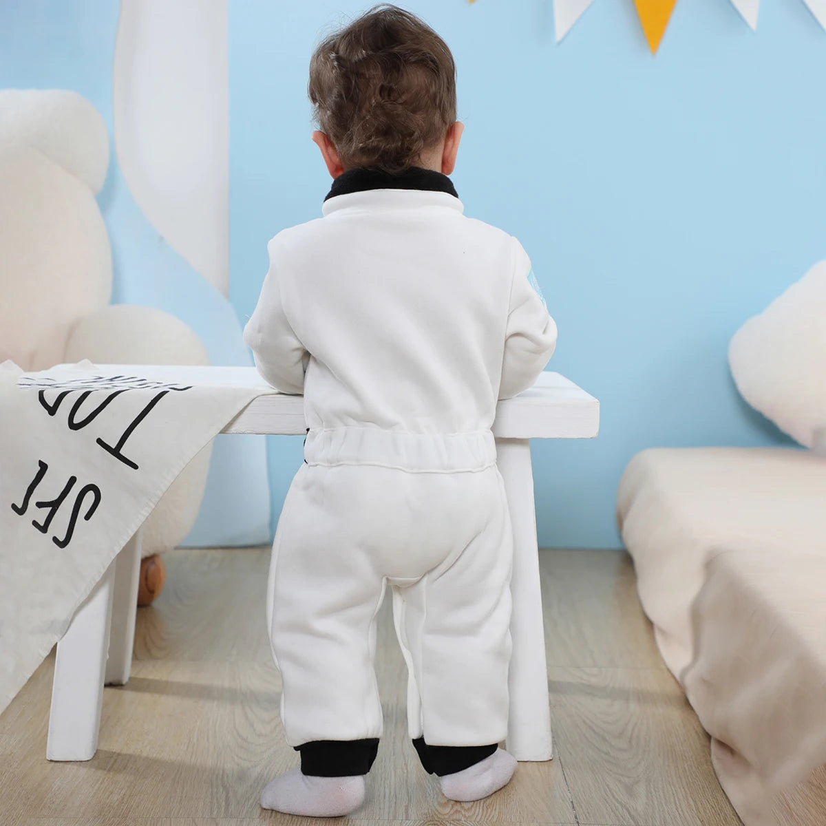 Toddler Astronaut Costume – Baby Boys Space Suit Romper, Infant Halloween & Birthday Party Cosplay Jumpsuit