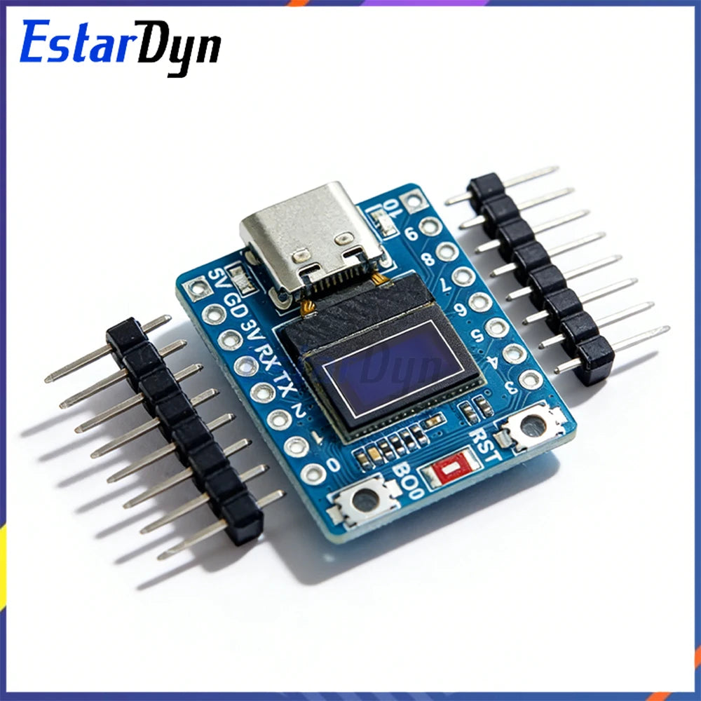 ESP32-C3 SuperMini Development Board with 0.42-Inch OLED - WiFi Bluetooth Module with Ceramic Antenna for DIY Projects