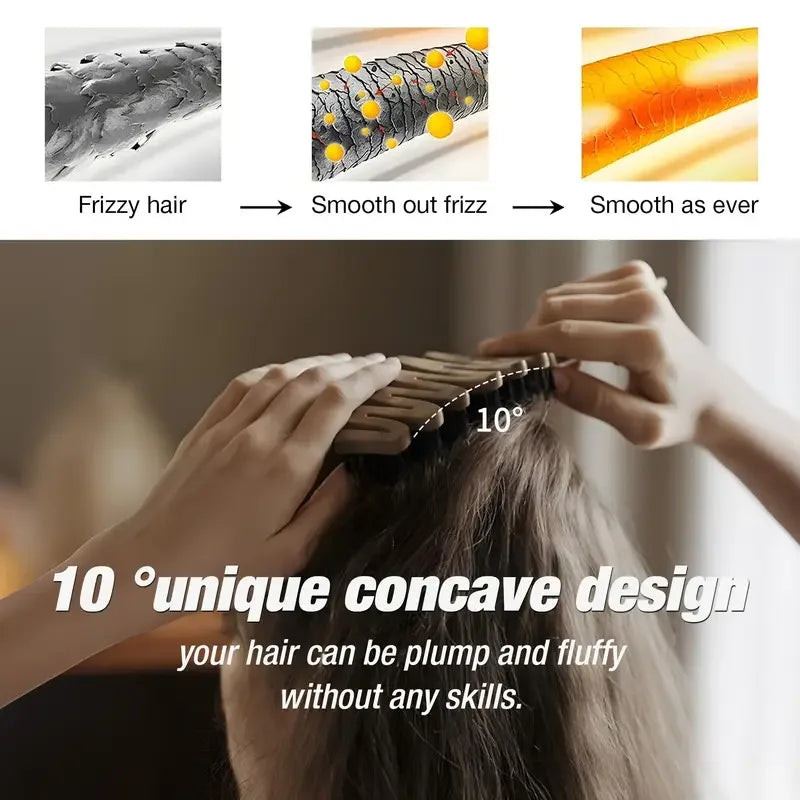 Long-Handle Bristle Hair Brush - Anti-Static Volumizing Comb for All Hair Types