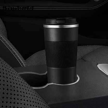 380ml/510ml Stainless Steel Coffee Mug – Thermal Travel Mug, Non-Slip Insulated Bottle for Car & Cafe