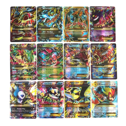 60/100PCS English Pokémon Shining Trading Cards Set – MEGA GX VMAX VSTAR EX Collection Cards for Kids Gift & Play