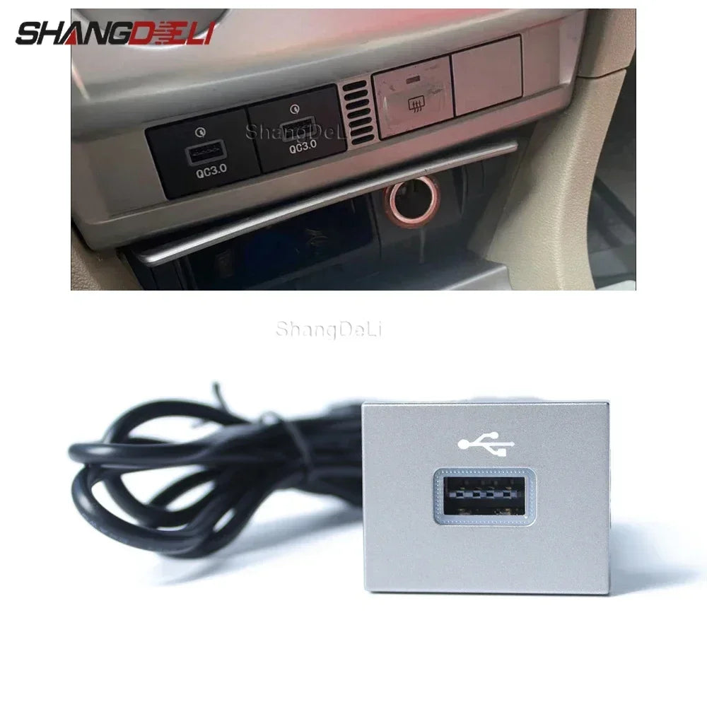 Car USB Audio Adapter — Black/Silver Input Cable for Ford Focus 2 Mk2 2009-2011, U-Disk Flash Interface Accessory