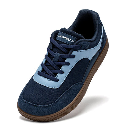 HOBIBEAR Unisex Wide Toe Sneakers — Minimalist Non-Slip Lace-Up Mesh Casual Shoes for Men & Women