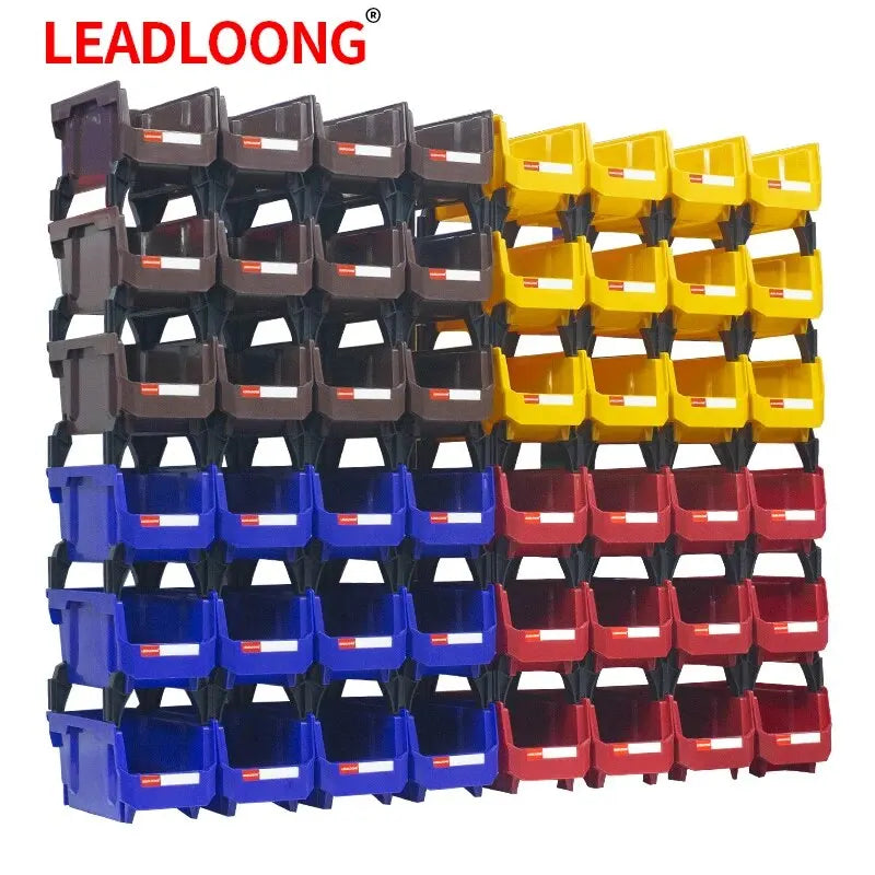 LEADLOONG V3 Garage Storage Box – 12PC Organizer Bins 11x5x5inch for Screws, Hardware & Workshop Supplies