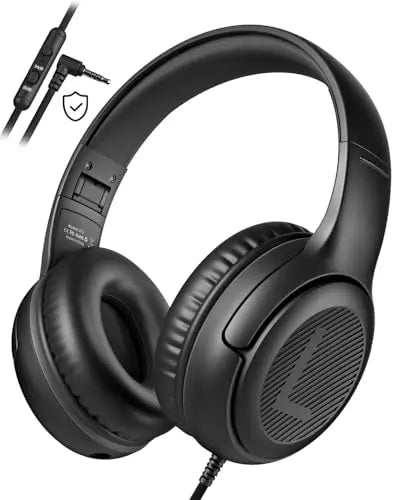AWATRUE AT2 3.5mm Surround Stereo Gaming Headset – Memory Earmuffs with Mic for PC, Laptop & Kids