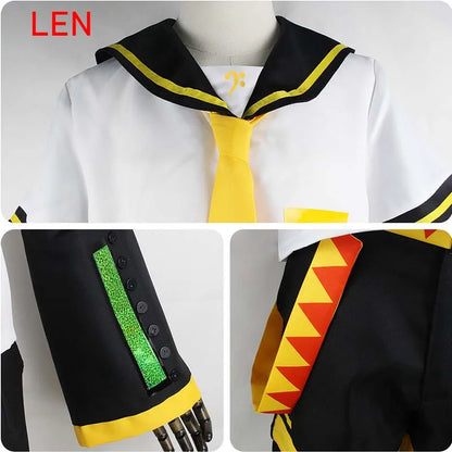 Anime Rin & Len Cosplay Costume — Kagamine JK Uniform for Halloween, Comic Con & Cosplay Outfits