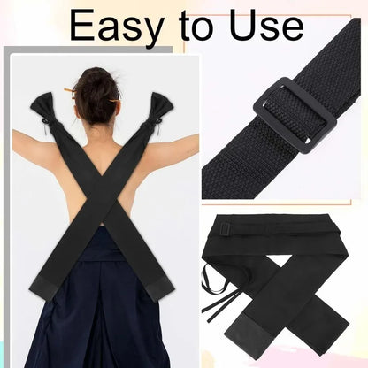 Black Polyester Katana Sword Bag – Adjustable Samurai Sheath with Strap for Japanese Sword, Cosplay & Home Decoration Prop