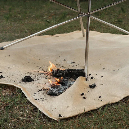 Outdoor Camping Fireproof Mat – Flame Retardant Picnic, Barbecue & Insulation Blanket, High-Temperature Fiberglass Mat