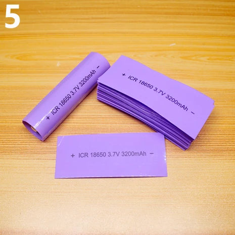 100pcs 18650 Lithium Battery Heat Shrink Wrap PVC Sleeves – Insulation Packaging Film for Battery Protection