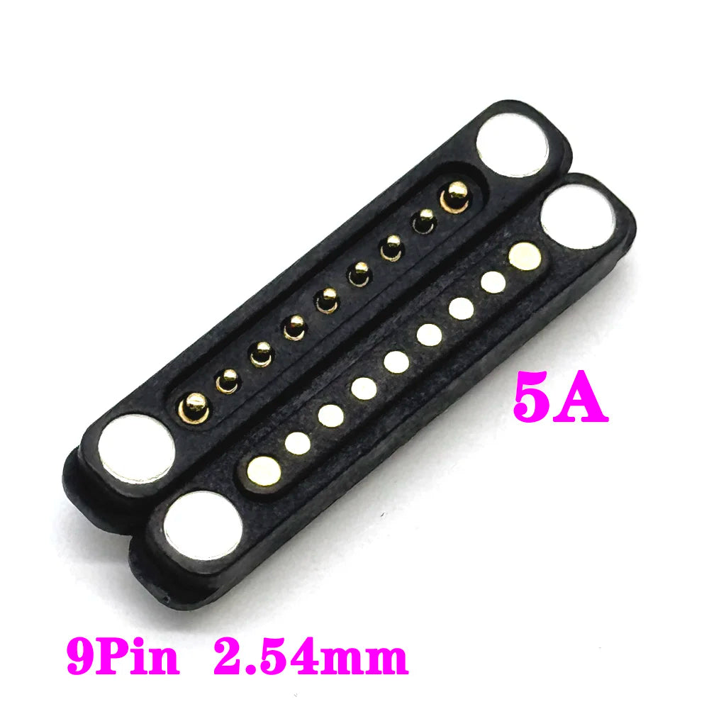 Magnetic Pogo Pin Connector - 5A Waterproof High-Current Spring Probe Male Female DC Charging Connector, 2/3/4/5/6/7/8 Pin