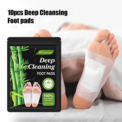 10PCS Herbal Detox Foot Patches – Stress Relief & Deep Sleep Aid | Natural Foot Care & Body Cleanse