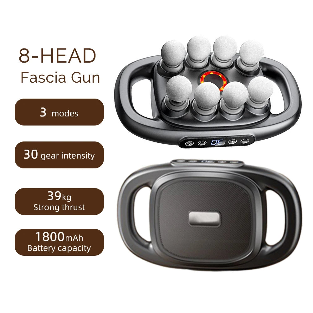 16-Head Fascia Massage Gun – High-Frequency Vibration Body Massager for Back, Waist, Neck, and Shoulders, Muscle Relief