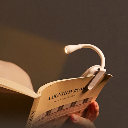 Mini Book Light - Portable Clip-On Night Light with USB Charging, Dimmable LED for Bedroom, Eye Protection, and Camping - 360° Flip Clip Book Lamp