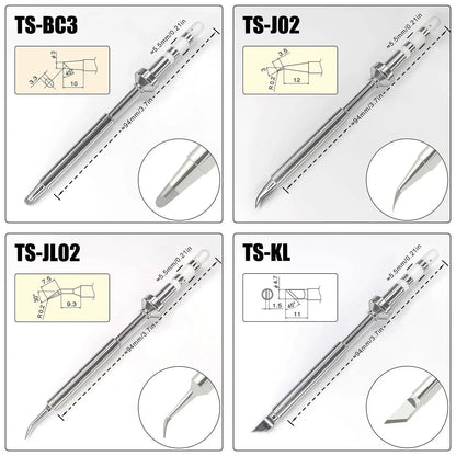 Pine64 TS100 TS101 Soldering Iron Tips – Replacement for Pinecil V2 & TS Series Models, B2 ILS BC2
