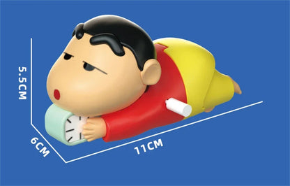 Crayon Shin-chan Clockwork Anime Figure Toy – Walking Alarm Clock Model, Dynamic Crawl Action Toy & Cute Desktop Gift Decor