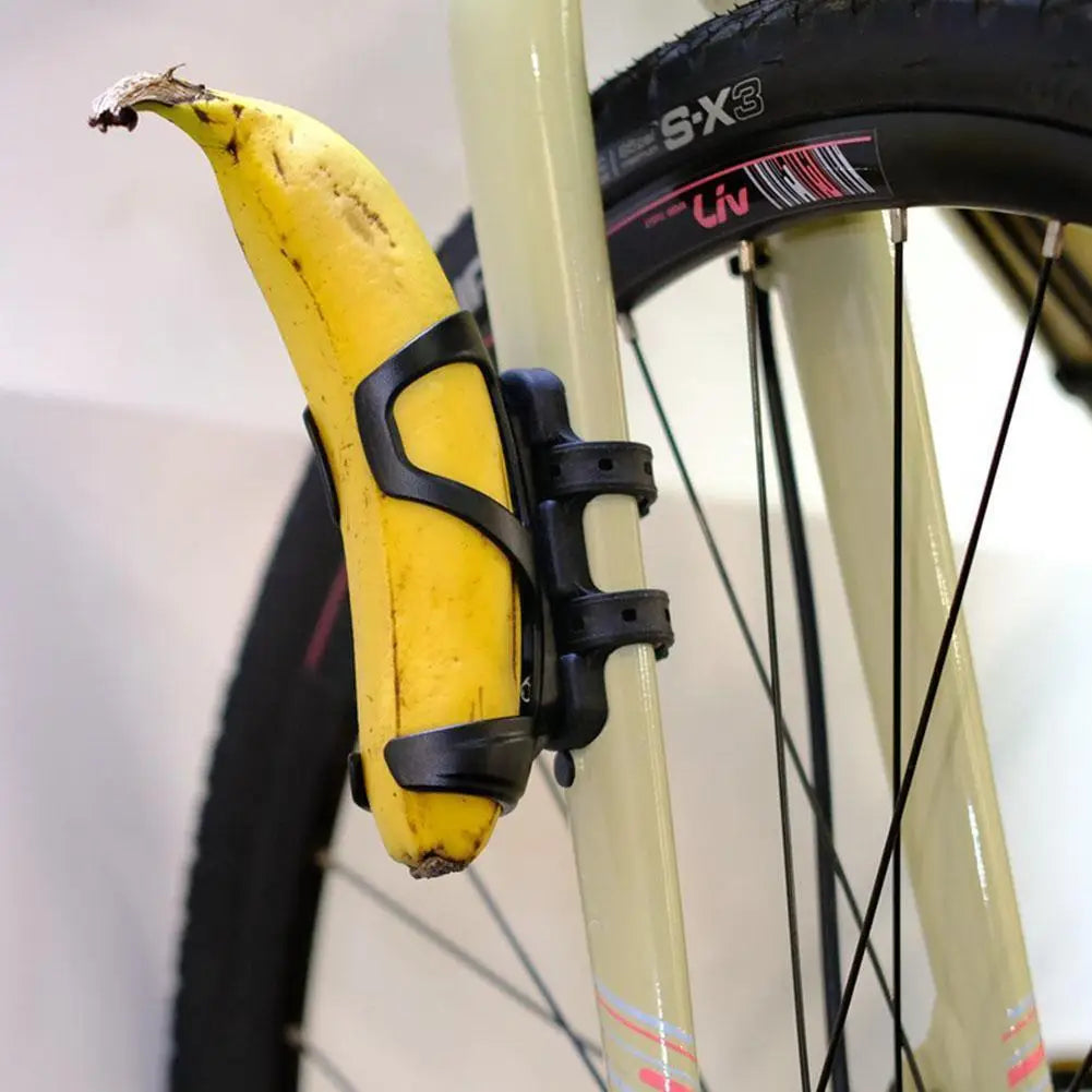 Bicycle Banana Cup Holder - MTB Road Bike Bottle Rack Cage Motorcycle Bottle Stand Black A5D3