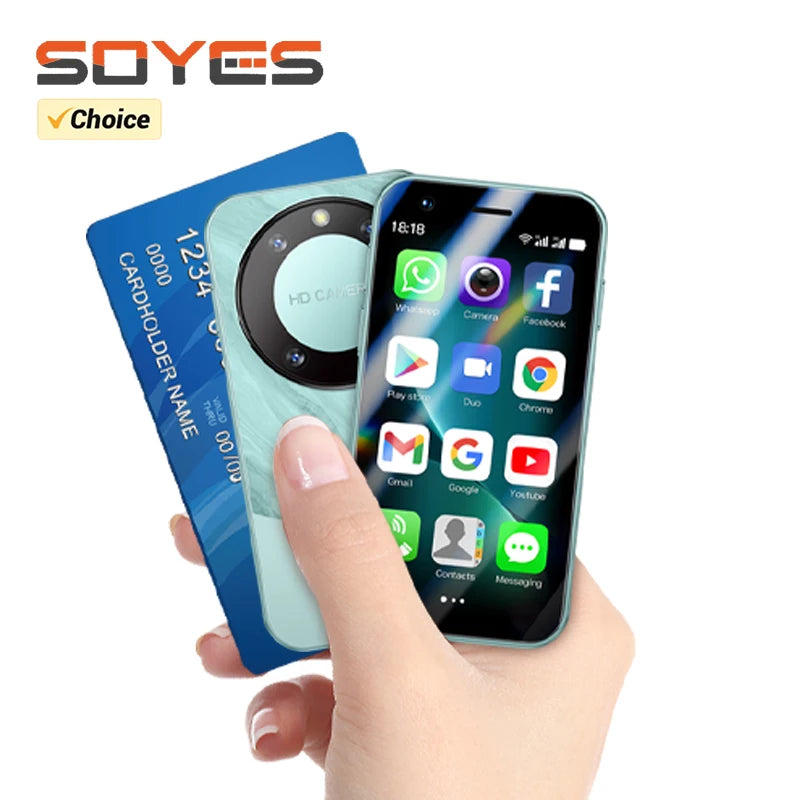 SOYES F8 Pro Max Mini Android Phone — 3.0" Display, 1GB RAM, 16GB ROM, Dual SIM, 3G, Play Store Compatible Small Smartphone
