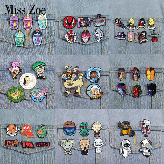 Cartoon Anime Character Enamel Pins – Cute Little Monk Brooches Lapel Badges, Funny Jewelry Gift for Friends