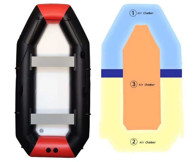 Professional Inflatable Boat Raft Dinghy for Adults – Tear-Resistant Foldable Kayak Canoe Fishing & Drifting Boat