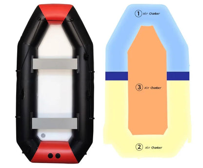 Professional Inflatable Boat Raft Dinghy for Adults – Tear-Resistant Foldable Kayak Canoe Fishing & Drifting Boat