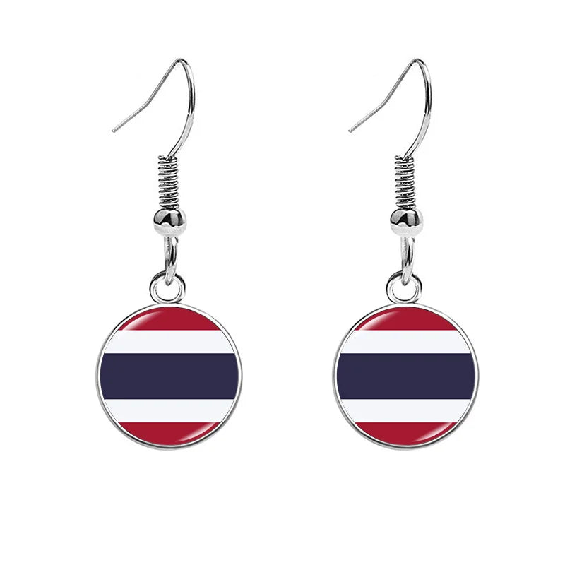 France National Flag Earrings - Multicolor Country Flag Jewelry for Women, Travel Pride & Celebration Gifts