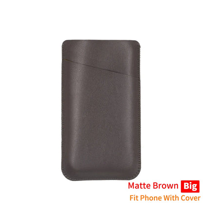 Universal PU Leather Phone Bag - Protective Pocket Wallet Pouch for iPhone 14–17 Pro Max Plus and Samsung Note 20 S21