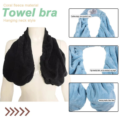 Women's Tata Towel Wrap - Strapless Bath Towel Bra for Skincare and Everyday Comfort