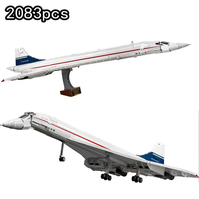 2083PCS Airbus Concorde Building Blocks — World’s First Supersonic Airliner Model, Aviation Shuttle Toy for Kids Christmas Gift