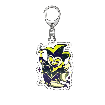 Hazbin Hotel Anime Keychain – Alastor Acrylic Figure Backpack Pendant for Fans & Gifts