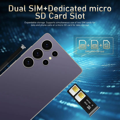 Global Vision S25 Ultra 5G Smartphone – Android 12, 8GB RAM, 512GB ROM, 6.8" 1920x1080 HD, Dual 24+48MP Cameras, 4/5G Mobile Phone
